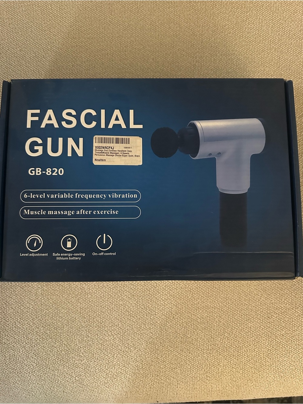 Fascial Gun GB-820 Percussion Massage Gun - Blue/Black